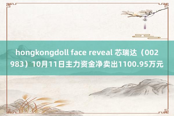 hongkongdoll face reveal 芯瑞达（002983）10月11日主力资金净卖出1100.95万元