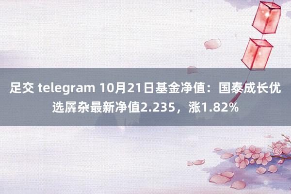 足交 telegram 10月21日基金净值：国泰成长优选羼杂最新净值2.235，涨1.82%