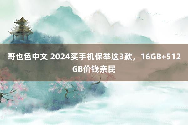 哥也色中文 2024买手机保举这3款，16GB+512GB价钱亲民